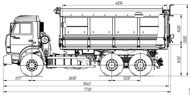 Самосвал-зерновоз AMKAR-658901-11E