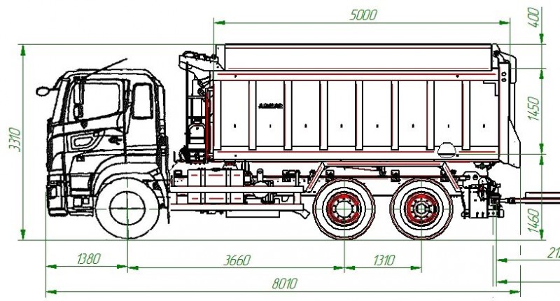 Самосвал AMKAR-658991E
