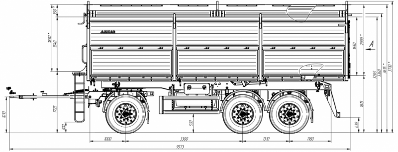 Прицеп самосвальный AMKAR-8595-41