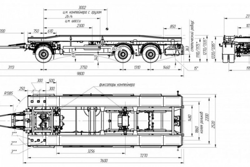 Прицеп-контейнеровоз AMKAR-АМ8454-11А